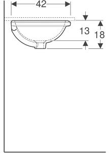 Geberit Variform umývadlo 33x33 cm okrúhly podpultové umývadlo biela 500.747.01.2