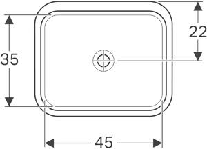 Geberit Variform umývadlo 45x35 cm obdĺžnik podpultové umývadlo biela 500.762.01.2