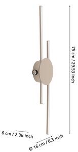 Eglo 902126 - LED nástenné svietidlo VENTICELLO LED/20W/230V + LED/0,91W béžové