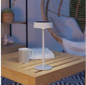 Eglo 75877 - SIMERI LED stolná lampa, stmievateľná, solárne nabíjateľná, LED/3W/5V, 1800mAh, IP44, biela