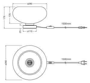 Osram - Stolová lampa DECOR SMOKE 1xE27/12W/230V čierna/dymovošedá