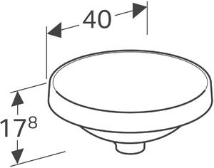 Geberit Variform umývadlo 40x40 cm okrúhly vstavané umývadlo biela 500.703.01.2