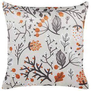 Dekoratívny vankúš viacfarebný zamat polyester 45 x 45 cm jesenný rastlinný vzor boho štýl doplnky