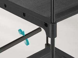 SONGMICS Otvorená šatníková skriňa PLUMB 112 cm čierna