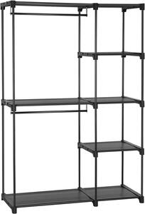 SONGMICS Otvorená šatníková skriňa PLUMB 112 cm čierna