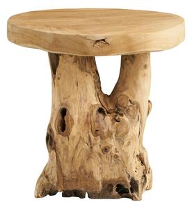 Okrúhly odkladací stolík z teakového dreva ø 40 cm Palena – House Nordic