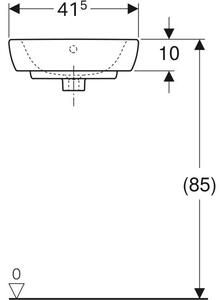 Geberit Selnova umývadlo 41.5x41.5 cm rohový klasické umývadlo biela 500.326.01.5