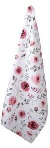 Bavlnená kuchynská utierka s ružami Rustic Rose - 50*70 cm - Clayre & Eef
