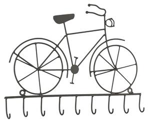 Granitový kovový vešiak na kľúče Bicykel - 32*4*23 cm - Clayre & Eef