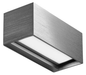 Nástenné Svietidlo LIGHT-POINT, Linea W1, stmievateľné, Sivá, Obývacia izba, Hliník, Dizajnový