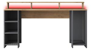 Kalune Design Písací stôl BOHEM s LED osvetlením orech/antracit