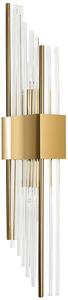 Moosee Slant nástenná lampa 2x40 W priehľadná-zlatá MSE010100291