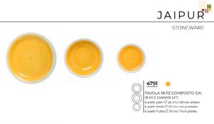 JAIPUR Yellow jedálenská súprava SET18ks