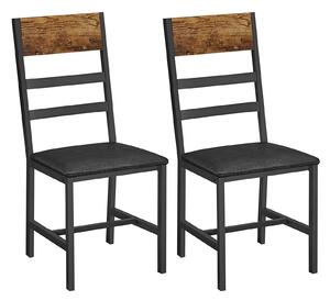 VASAGLE Jedálenská stolička Industry - set 2 ks
