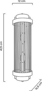 Moosee Column nástenná lampa 2x40 W priehľadná-strieborná MSE010100360