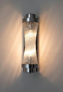 Moosee Column nástenná lampa 2x40 W priehľadná-strieborná MSE010100360