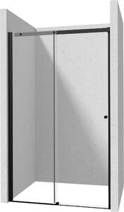 Deante Kerria Plus sprchové dvere 140 cm posuvné čierna matná/priehľadné sklo KTSPN14P
