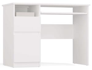 TP Living Písací stôl Porto 98 cm biely ľavý