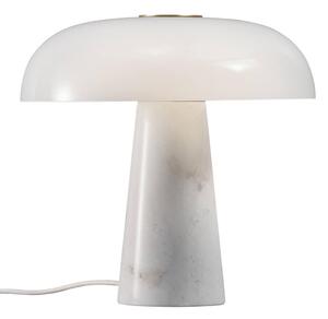 Stolná lampa GLOSSY Mramor biely 1/E27