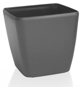 Flower Lover Kvetináč Quadrato Easy matt čierna, 18 cm