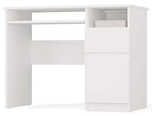 TP Living Písací stôl Porto 98 cm pravý biely