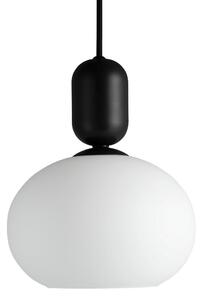 Závesné svietidlo NOTTI Čierne / Opal, 1/E27, D20 cm