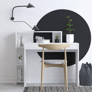 Kalune Design Písací stôl Trella s vstavanou policou biely