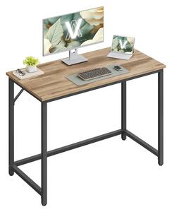 SONGMICS Písací stôl Vasagle Kolmo 100 cm čierny/camel hnedý