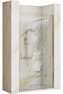 Rea Hugo sprchové dvere 90 cm výklopné zlatá brúsená/priehľadné sklo REA-K8411