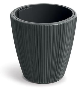 Prosperplast Plastový kvetináč OROS tmavosivý matný, variant 29,9 cm