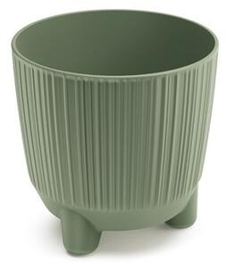 Prosperplast Plastový kvetináč RYFOS N s nožičkami zemitozelený matný, variant 12,6 cm