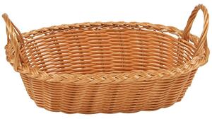 Kesper Plastový oválny košík RONNY 29x18 cm hnedý