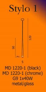 Moderné svietidlo AZZARDO STYLO 1 Pendant black AZ0116