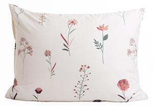 Mušelínová obliečka na vankúš 70 × 90 cm – Vlčie maky béžové