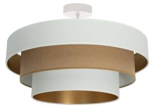 Prisadený luster WENTA 1xE27/60W/230V pr. 50 cm biela/hnedá