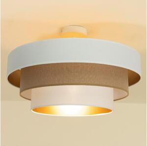 Prisadený luster WENTA 1xE27/60W/230V pr. 50 cm biela/hnedá