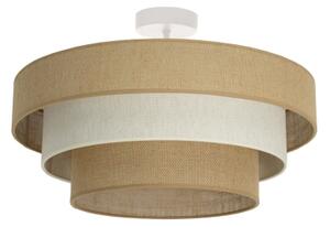 Prisadený luster WENTA 1xE27/60W/230V pr. 50 cm juta/krémová