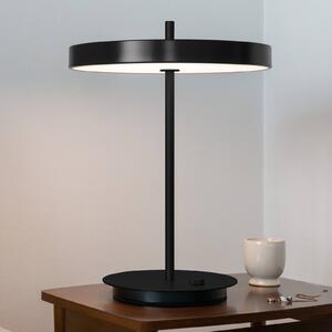 Stolná LED lampa UMAGE Asteria Table, USB, čierna/čierna
