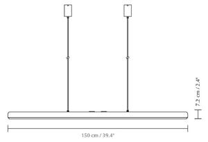 Závesné svietidlo UMAGE LED Hazel Branch, čierna/oceľ, 150 cm