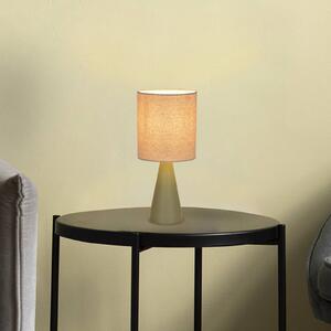 COREP Stolová lampa Sally, lichenová/béžová, výška 33 cm, kov/látka, Zelená, Obývacia izba / jedáleň, kov, Moderný, Stojacie svietidlo