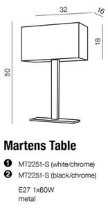 Moderné svietidlo AZZARDO MARTENS table white AZ1527