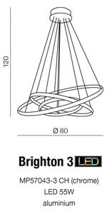 Moderné svietidlo AZZARDO BRIGHTON 3 chróm AZ1609