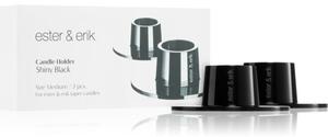 Ester & erik accessories shiny black svietnik 2 ks