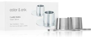 Ester & erik accessories matt silver svietnik 2 ks