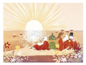 Suomen Korttipiste Plagát Moomins on the beach 60x80