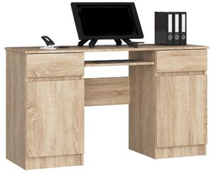 Ak furniture Písací stôl A5 135 cm dub sonoma