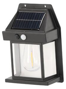 Garden Line Nástěnná solární LED lampa s pohybovým senzorem Sullivan studená bílá/černá