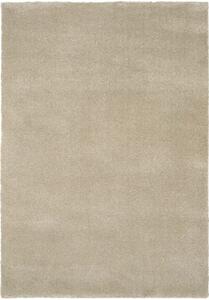 Béžový koberec New - 200 x 290 cm, Tkaný, interiérový, bytový, kusový, obdĺžnikový koberec, z polypropylénu, s vysokým vlasom, jednofarebný, minimalistický štýl