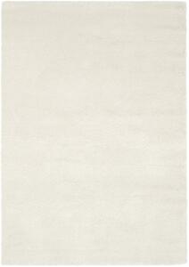 Krémovo biely behúň New - 80 x 150 cm, Tkaný, interiérový, bytový, kusový, obdĺžnikový koberec, z polypropylénu, s vysokým vlasom, jednofarebný, minimalistický štýl