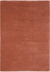 Staro ružový koberec New - 140 x 200 cm, Tkaný, interiérový, bytový, kusový, obdĺžnikový koberec, z polypropylénu, s vysokým vlasom, jednofarebný, minimalistický štýl